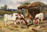 An intruder by Walter Hunt, 1905, oil, sold Jul 2021