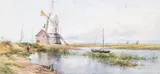 The norfolk broads by Thomas Soper, watercolor, sold Jul 2021