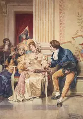 Taking a rest by Francesco Coleman, watercolor, sold Jul 2021