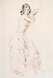 Study of casilda - no by William Russell Flint, drawing, sold Jul 2021