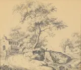 Landscape by Phillipine Marie Schuz, Pen and Ink Unsigned, offered Jul 2021