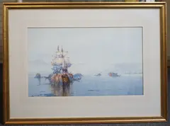 Off Venice by William Knox, watercolour and gouache, sold Jul 2022