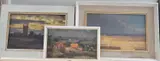 Landscapes, one signed and dated 1964, largest 19 x 30cm by Michael Cadman, 1964, oil, sold Jul 2022