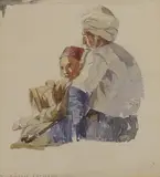 Lycian Figure 1844 by Harry John Johnson, watercolour, sold Jul 2022