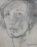 Portrait of a woman, signe,d, 24 x 20cm by Haydn Reynolds Mackey, pencil on paper, sold Jul 2022