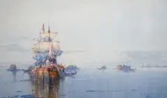 Off Venice by William Knox, watercolour and gouache, sold Jul 2022