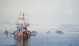 Off Venice by William Knox, watercolour and gouache, sold Jul 2022