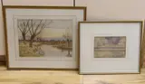 Coastal scene by Patricia Prentice, 1899, watercolour, sold Jul 2022