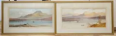 Loch scenes by William Henry Earp, watercolor, sold Jul 2022