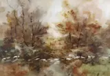 Autumn by Phyllis del Vecchio, watercolour, sold Jul 2022