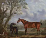 A castle beyondoil on canvassigned by Charles Towne, 1827, Oil on canvas cleaned and probably relined within the past, sold Jun 2022