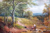 The Nearest Way Home by George Turner, 1899, oil on canvas, sold Jun 2022