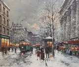 Untitled by Antoine Blanchard, 1977, oil on canvas, sold Jun 2022