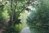 Le Chemin d'Aiglard' oil on canvas signed 37 x 54cm Oil on canvas in honest untouched condition, would benefit from a light clean but no real faults noted by René Charles Edmond His, oil on canvas, sold Jun 2022