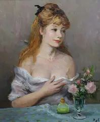 Claudine by Marcel Dyf, oil on canvas, sold Jun 2022