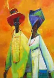Stepping Out by Alex Nwokolo, 1995, oil on canvas, offered Jun 2022