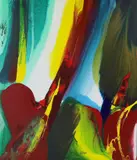 Phenomena Solar Way Journey' acrylic on canvas signed and dated 2004 163 x 135cm Acrylic on canvas in good untouched condition with no faults noted by Paul Jenkins, 2004, acrylic on canvas, sold Jun 2022