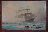 Cromdale, wrecked under The Lizard, May 23rd 1913 by John Steven Dews, 1983, oil on canvas, offered Jun 2022
