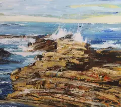 Shilpi Geo 2 by Peter McLaren, oil on board, sold Jun 2022