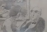 Argument by Edward Ardizzone, 1975, pencil on paper, offered Jun 2022
