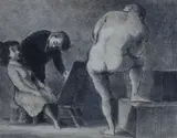 The Drawing Lesson by Edward Ardizzone, lithograph, sold Jun 2022