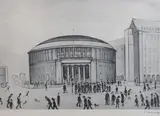 The Reference Library by L. S. Lowry, lithograph, sold Jun 2022
