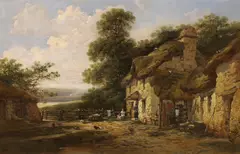 A Cottage Farm, Netherton, Devon by William Pitt, 1863, oil on canvas, sold Jun 2022