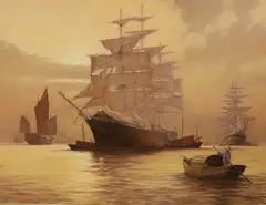 Spindrift at Foochow by Rodney Charman, oil on canvas, sold Jun 2022