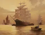 Spindrift at Foochow by Rodney Charman, oil on canvas, sold Jun 2022
