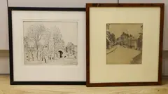 Richmond Street scene by Frank Lewis Emanuel, pencil, offered Jun 2022