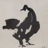 Study of a chicken, monogrammed and dated 1960, 20 x 20cm by Xavier de Callatay, 1960, ink on paper, sold Jun 2022