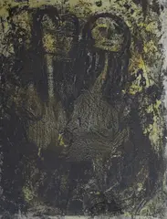 Mural figures by André Bicí¢t, print, sold Jun 2022