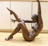 Anna(s)' (a large seated reclining female nude) bronze by Ronald Cameron, bronze, sold Jun 2022