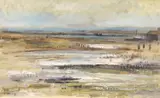 Overy Staithe by John Livesey, oil on board, sold Jun 2022