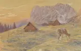 Trefpner Alpe by Gustav Bauer, 1922, watercolour, sold Jun 2022