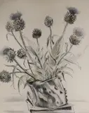 Thistles 1943 by Enid Marx, ink, sold Jun 2022