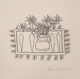 Still life with jug by Bryan Pearce, 2001, etching, sold Jun 2022