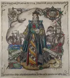 Hand-coloured etching by Isabel Saul, etching, sold Jun 2022