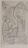 The Holy Family by Eric Gill, etching, sold Jun 2022