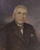 Portrait of a gentleman by Gustav Böhm, 1951, oil on board, sold May 2022