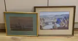 Sail barge on an estuary by Martin Snape, watercolour, sold May 2022