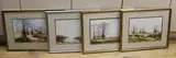 Autumn landscapes by Lewis Howe Bennett, watercolor, sold May 2022