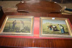 2 coloured prints gilt framed by Jean-François Millet, print (other), sold Aug 2022
