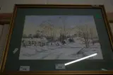 Winter by Brenda M. Eustace, pencil and watercolour, sold Aug 2022