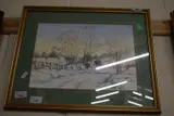 Winter by Brenda M. Eustace, pencil and watercolour, offered Aug 2022