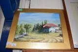 Farmhouse in Spain by Angela McGhee, oil on board, sold Aug 2022
