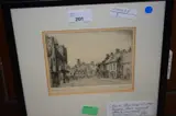 The Street, Dedham by Freda Marston, etching, offered Aug 2022