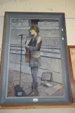 Study of a busker, oil on canvas by D Potter, OIL ON CANVAS, sold Aug 2022