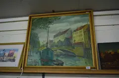 Amsterdam by Max Ulvig, oil on board, sold Aug 2022