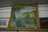 Amsterdam by Max Ulvig, oil on board, sold Aug 2022